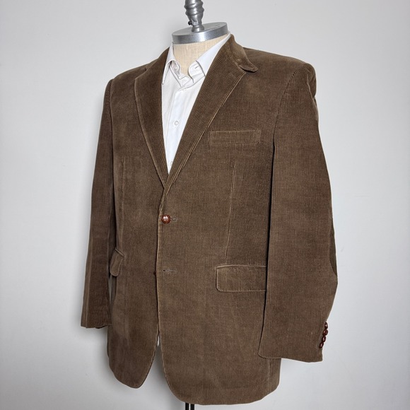 Lauren Ralph Lauren Other - Lauren Ralph Lauren Sport Coat Mens 43L Brown Corduroy Elbow Patches Blazer